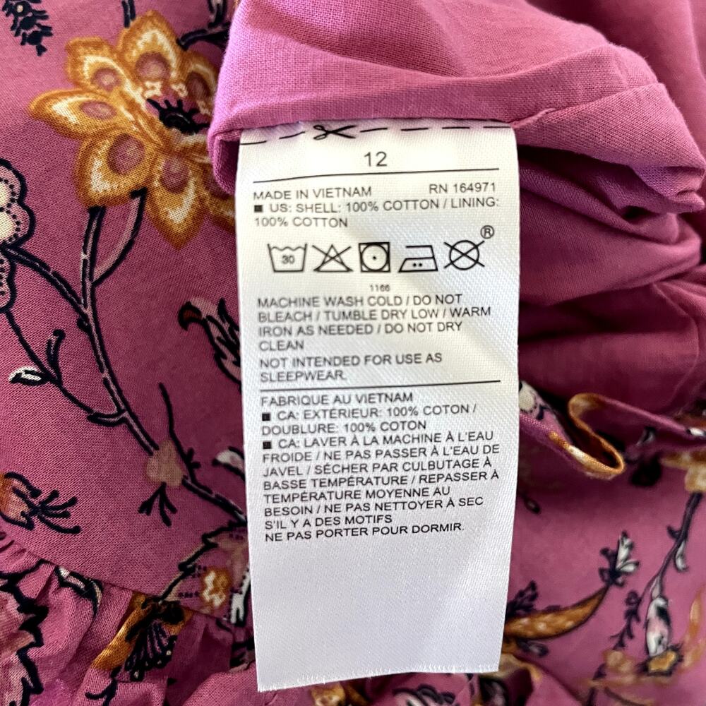 Girls' Janie and Jack Floral Ruffle Neck Cotton Jumpsuit Size 12 Garden Party - Picture 11 of 11